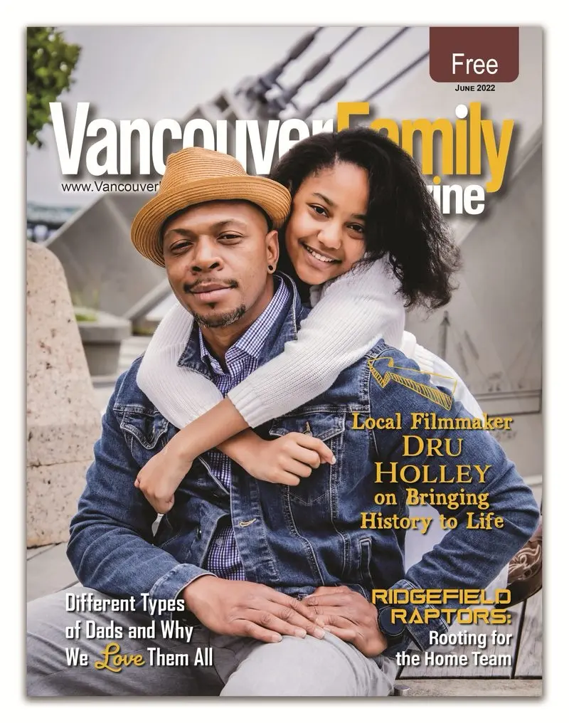 Dru Holley on the cover of Vancouver Family Magazine
